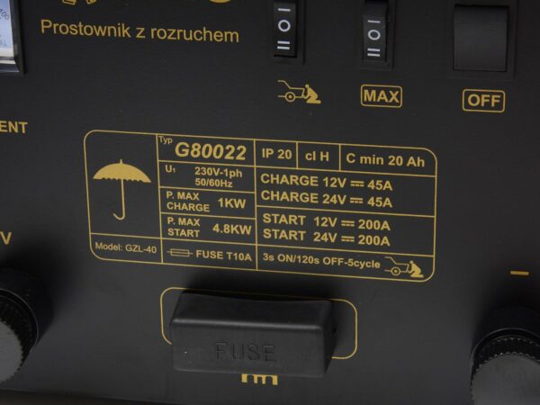 Autonabíječka se startérem, 200A, 12/24V | GEKO - Image 4