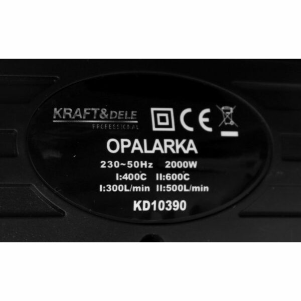 Elektrická horkovzdušná pistole, 2000W | KD10390 - Image 12