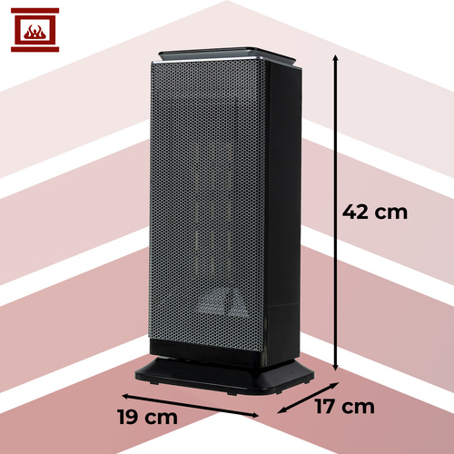 Elektrický ohřívač Lumni 2.0, 2000W, černý | Kaminer - Image 2