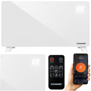 Elektrický ohřívač Zelva Kaminer, 2500W, bílý | Kaminer