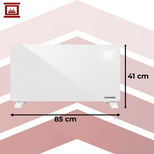 Elektrický ohřívač Zelva Kaminer, 2500W, bílý | Kaminer - Image 2