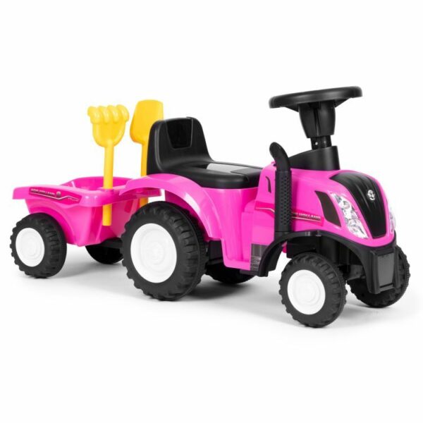 Dětské odrážedlo, traktor, růžové | New Holland - Image 3