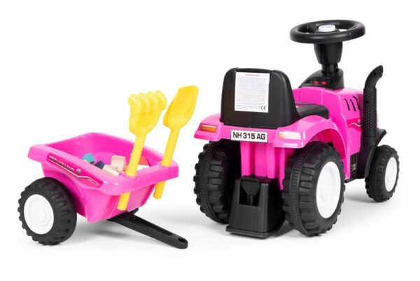Dětské odrážedlo, traktor, růžové | New Holland - Image 7