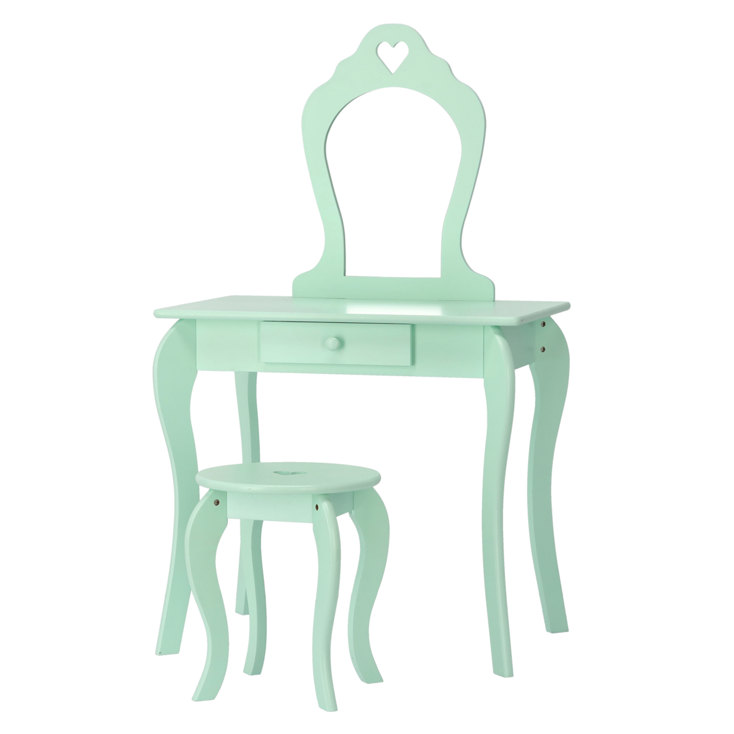 Dětský kosmetický stolek se zrcadlem | zelený