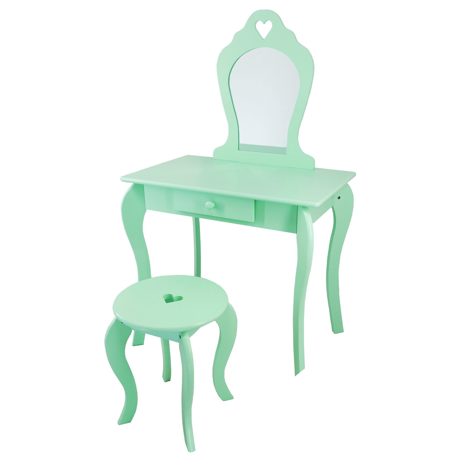 Dětský kosmetický stolek se zrcadlem | zelený - Image 3