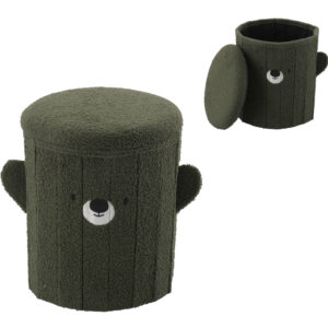 Dětská taburetka s úložným prostorem, 28x28x34cm | zelená
