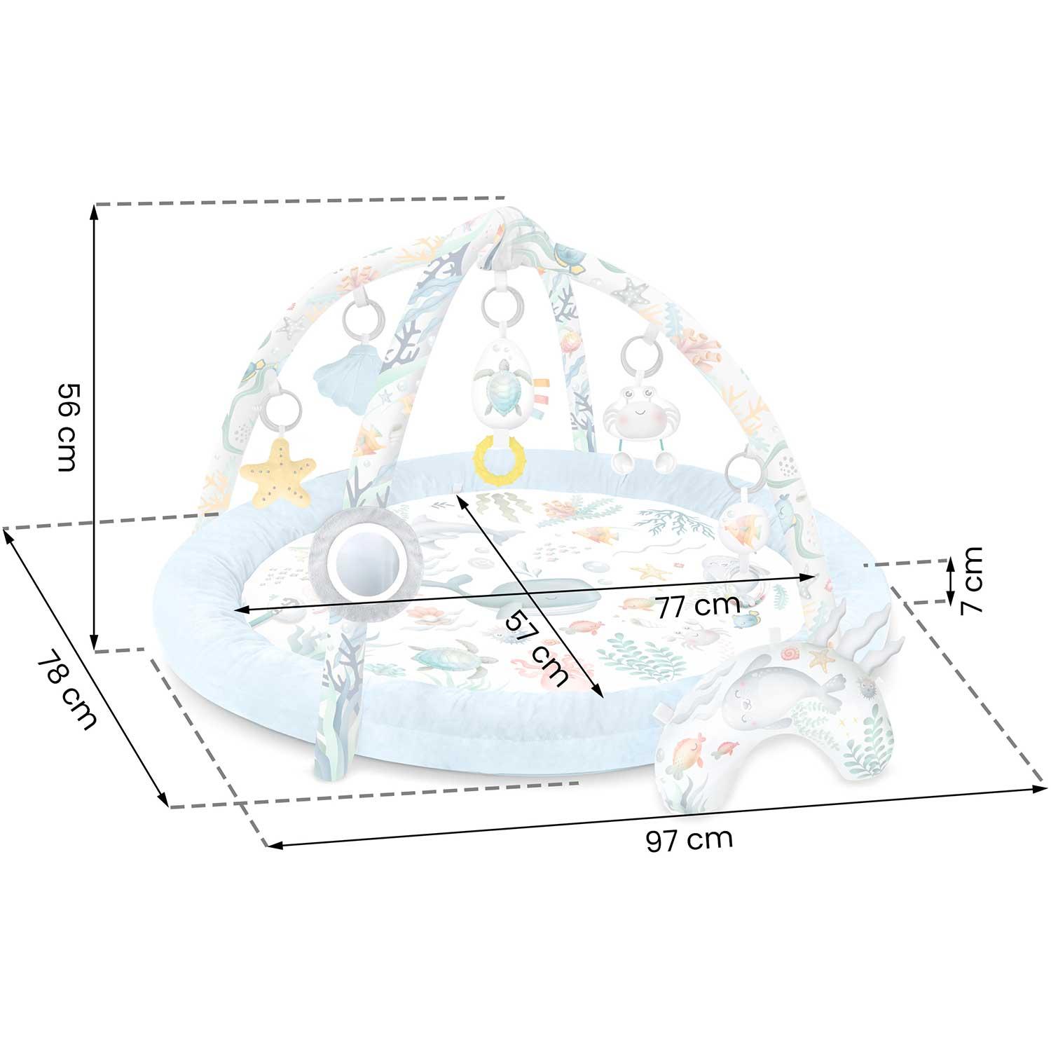Interaktivní vzdělávací podložka, oceán, modrá | Nukido - Image 2