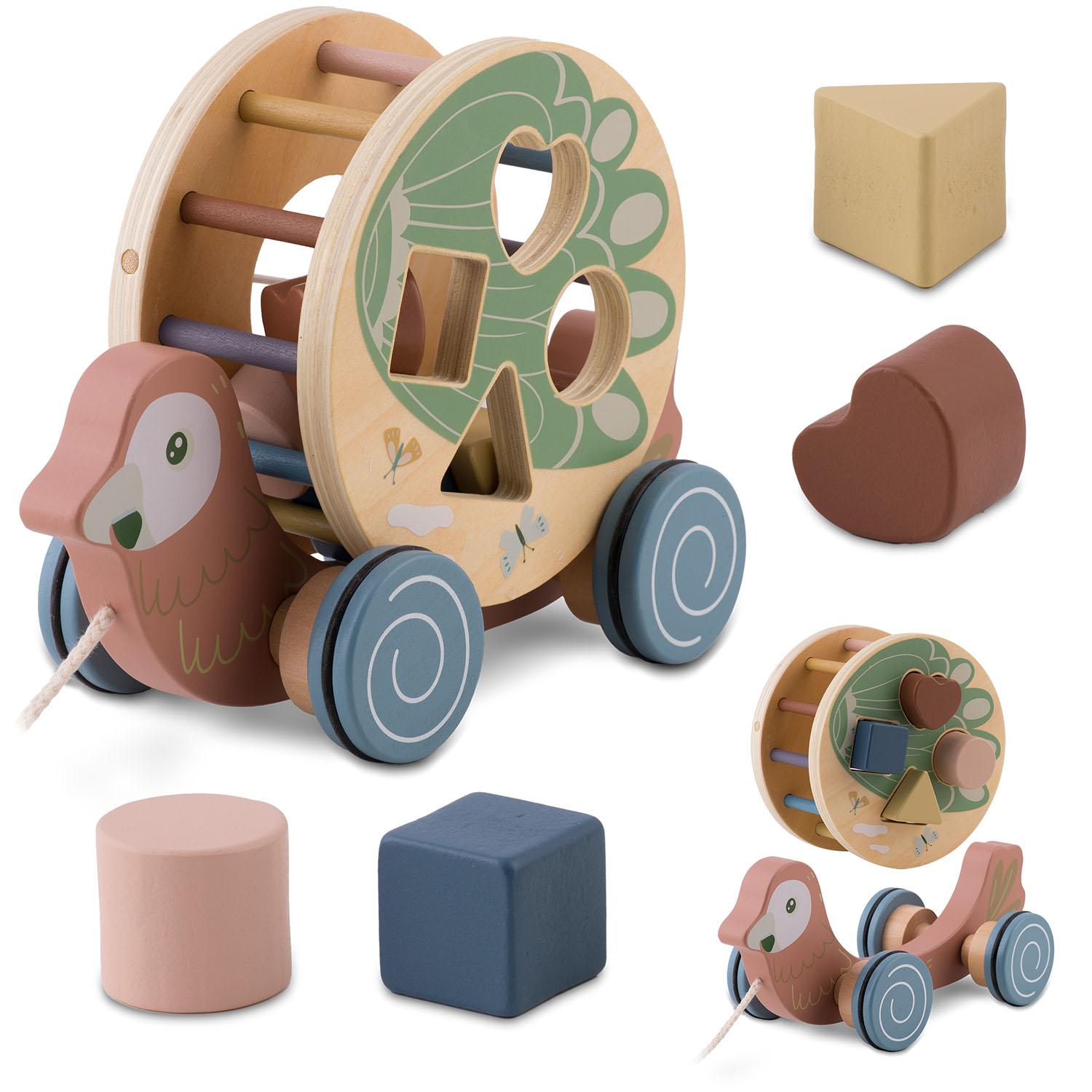 Dětská dřevěná hračka NK-854, papoušek | Nukido