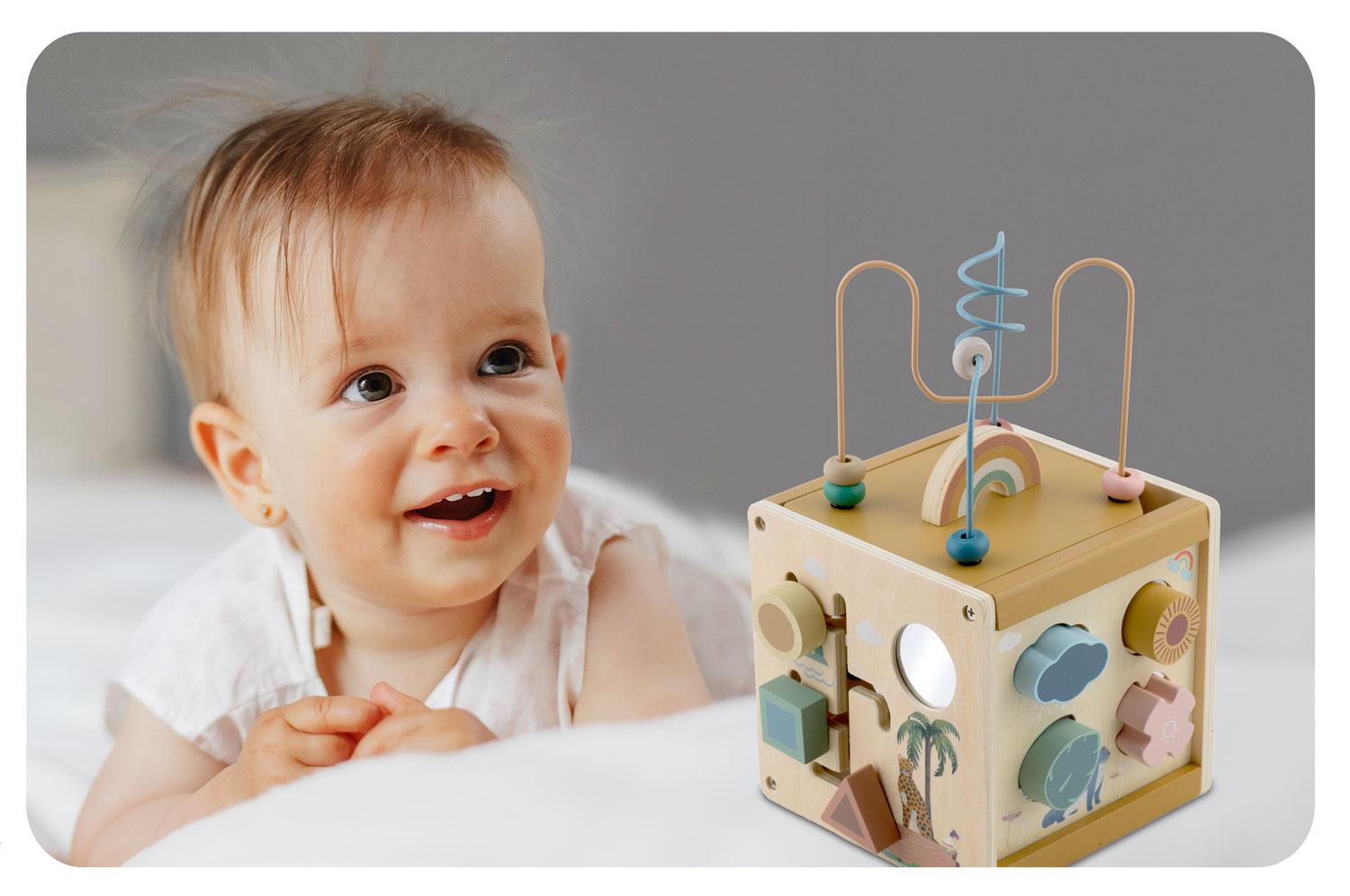 Dřevěná senzorická kostka, NK-861 | Nukido - Image 10