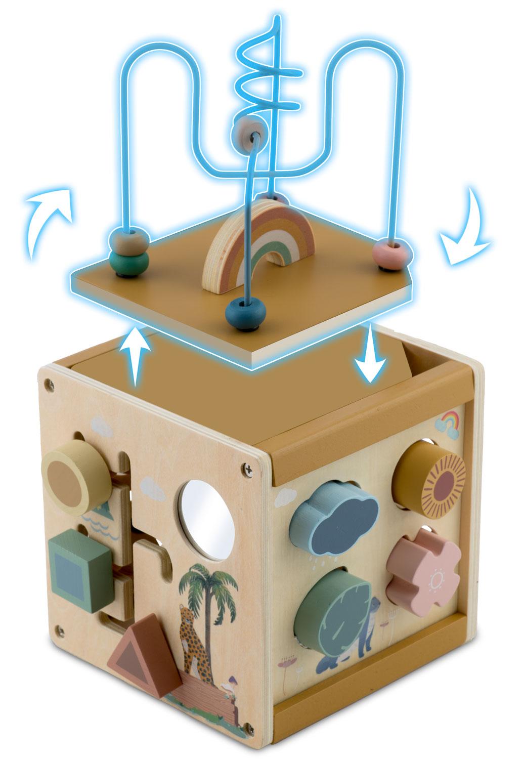 Dřevěná senzorická kostka, NK-861 | Nukido - Image 6