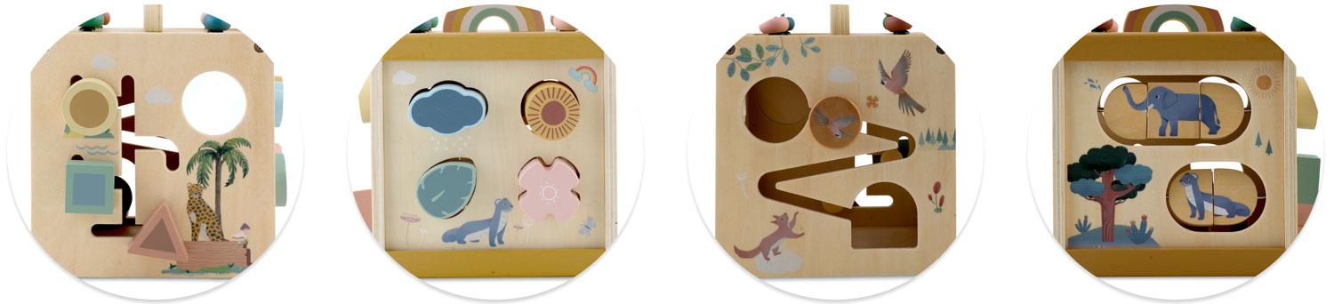 Dřevěná senzorická kostka, NK-861 | Nukido - Image 8