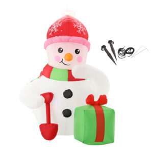 Nafukovací sněhulák, LED | 180cm